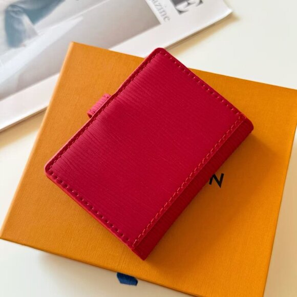 Authentic Louis Vuitton Scarlet Leather Agenda Travel Wallet - Picture 4 of 7